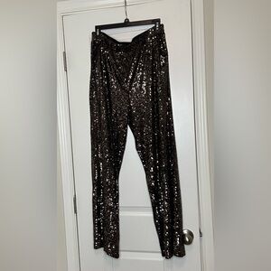 Cable & Gauge Gold and Black Sequin Pants